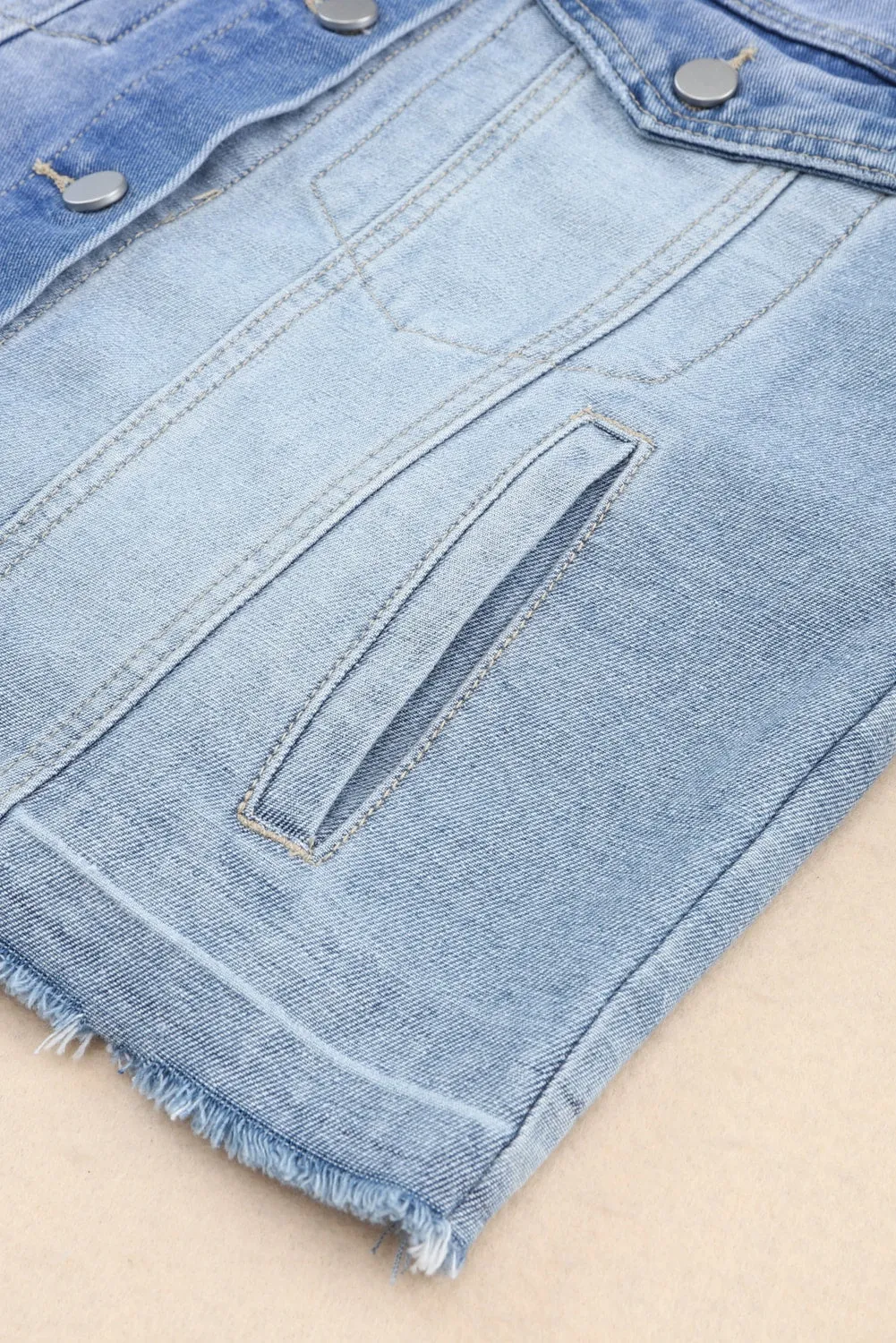 Button-down Denim Blue Jean Jacket