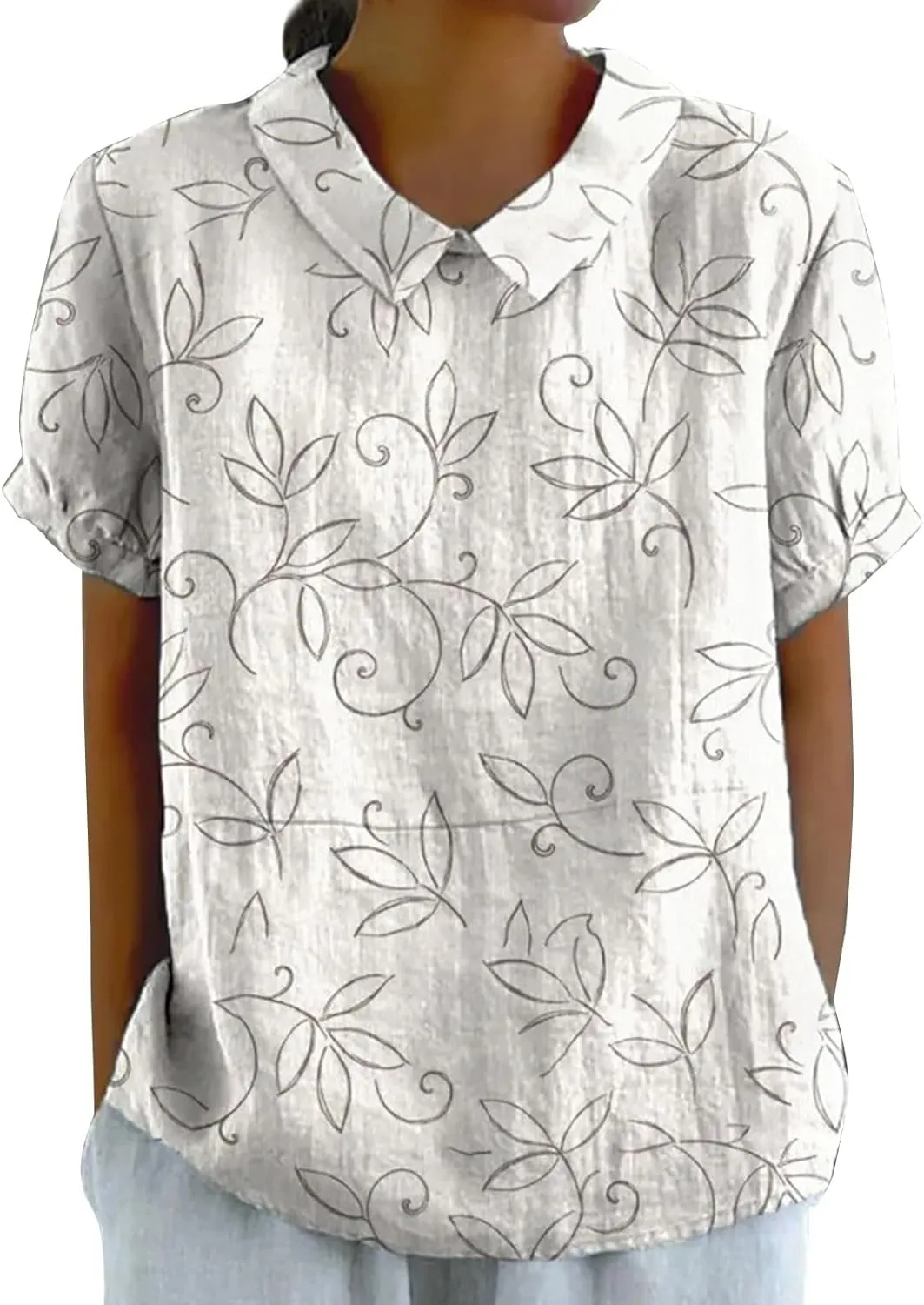 Button Down Shirts for Women Sleeve Button Down Up Shirt Casual Collared V Neck Tops Shirts Cotton Shirts for Women