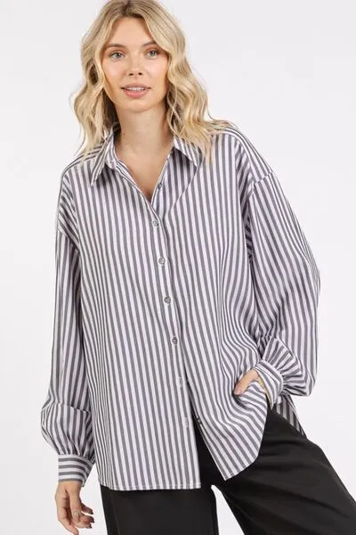Button Down Striped Shirt