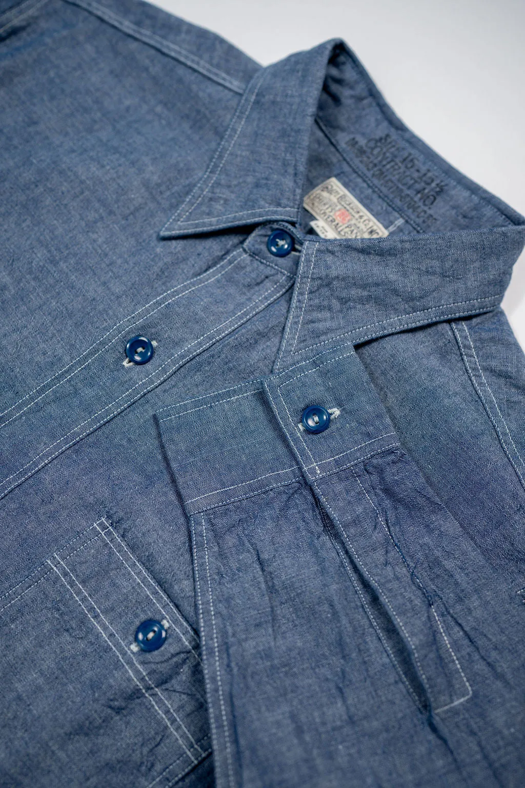 Buzz Rickson's BR25995 Chambray Work Shirt - Blue