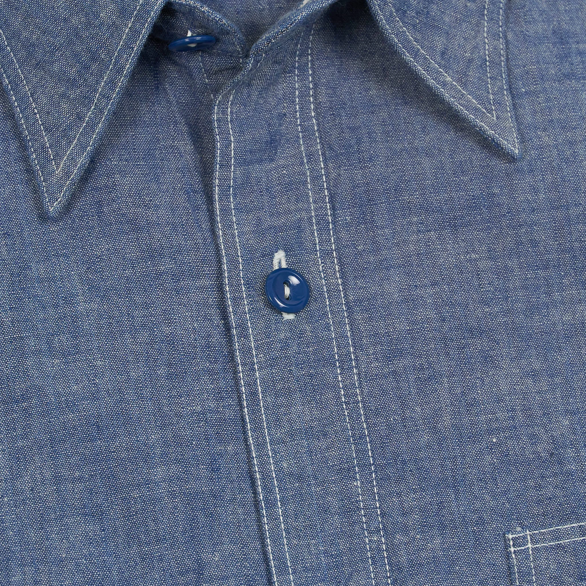 Buzz Rickson's Short Sleeve US Navy Type Chambray Work Shirt