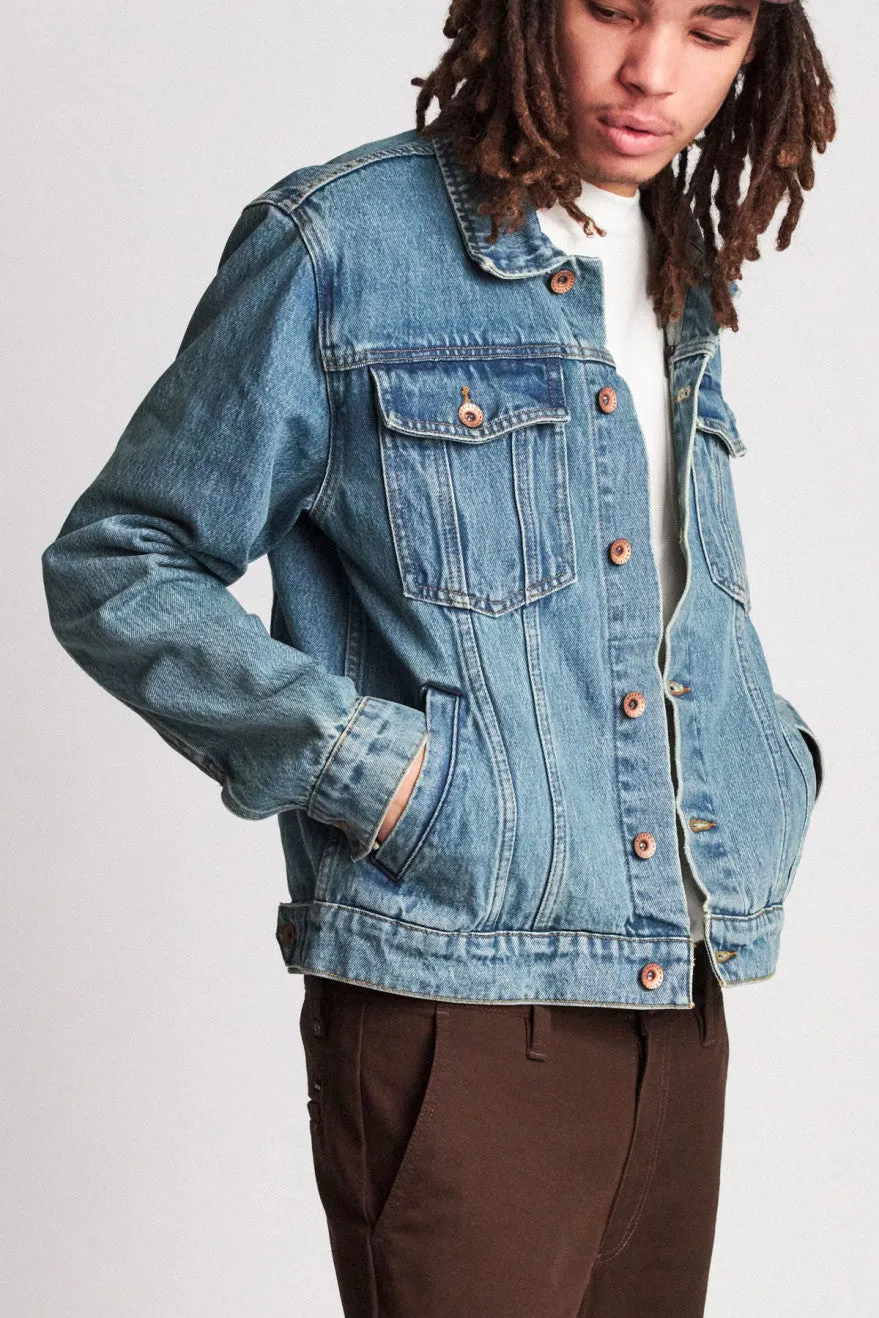 Cable Denim Jacket - Faded Indigo