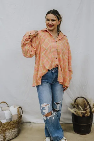 Cafe Chats Blush Plaid Flannel