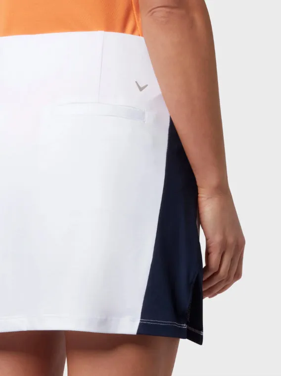 Callaway Women's 16" Color-Block Golf Skort With Side Slits.