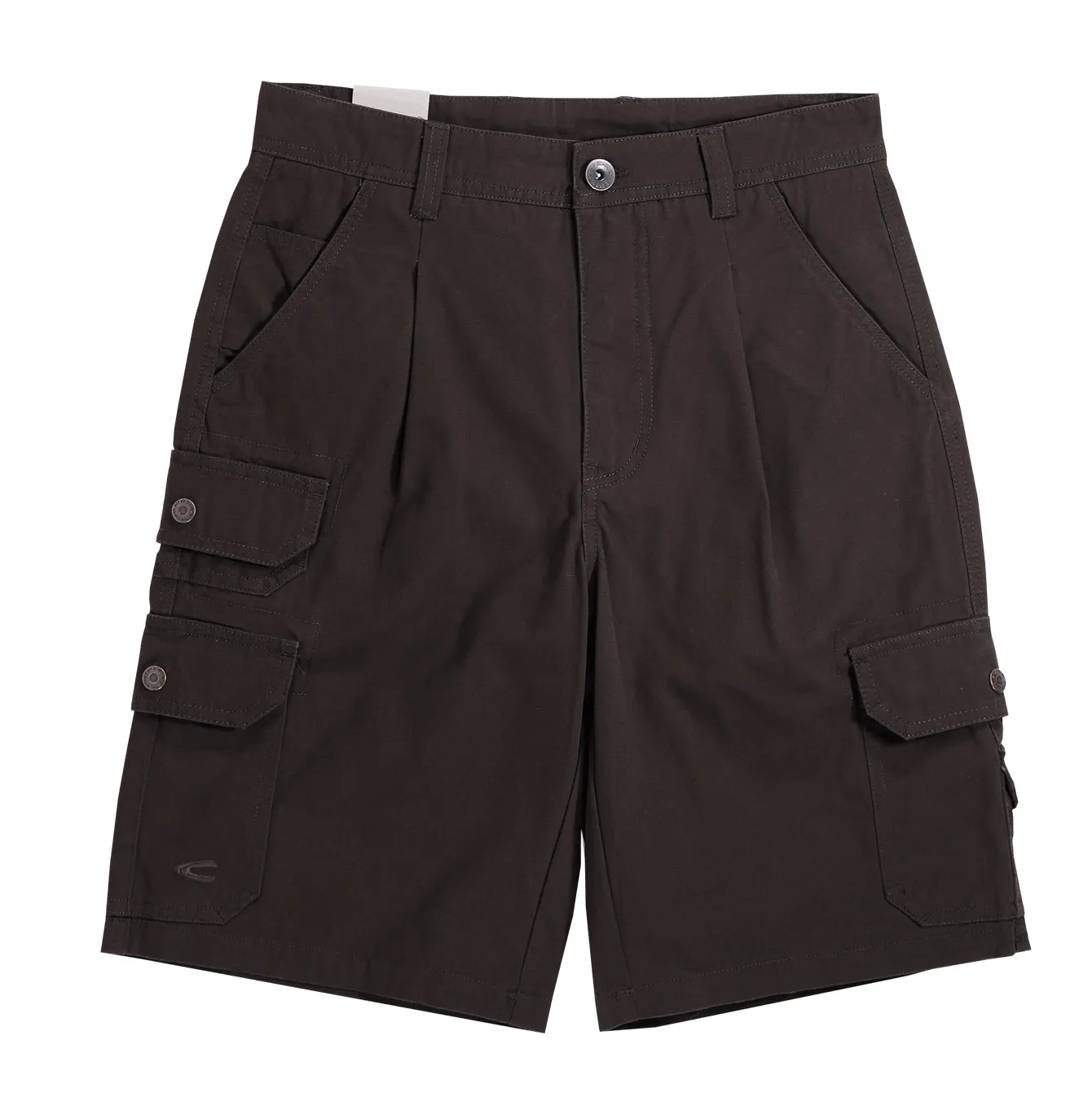 camel active Men Cargo Shorts in Regular Fit with Multipockets in 3 Colours Solid Cotton Canvas 9-303AW23CT0880