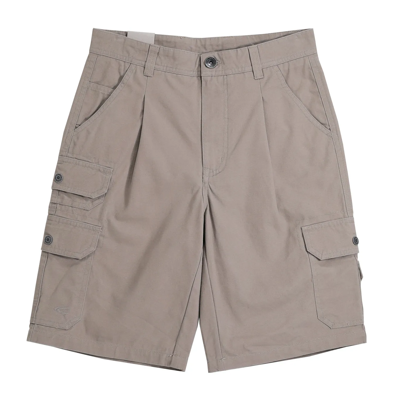 camel active Men Cargo Shorts in Regular Fit with Multipockets in 3 Colours Solid Cotton Canvas 9-303AW23CT0880