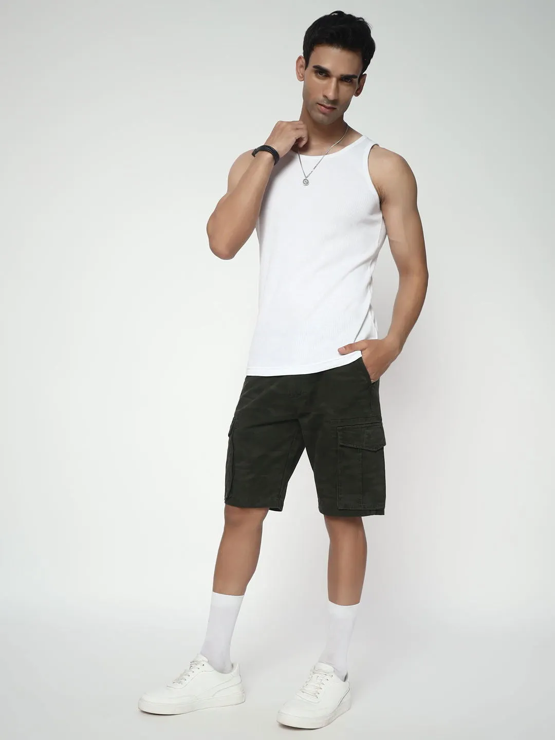 Camouflage shorts(Look three)
