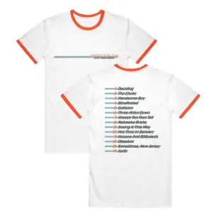 Can't Slow Down • White/Orange • Ringer T-Shirt