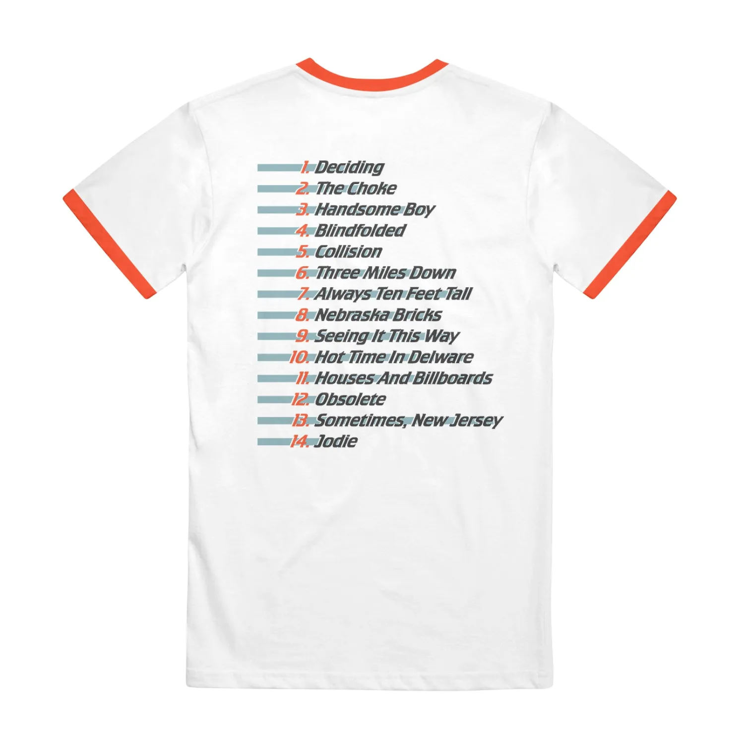 Can't Slow Down • White/Orange • Ringer T-Shirt