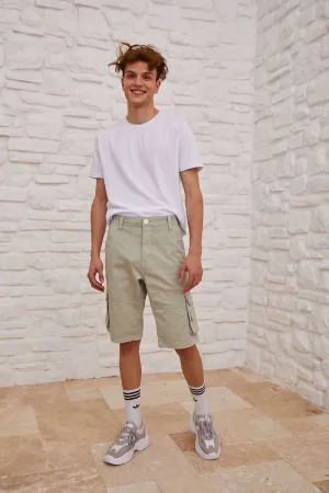 Cargo Pocket Short For Men - Grey