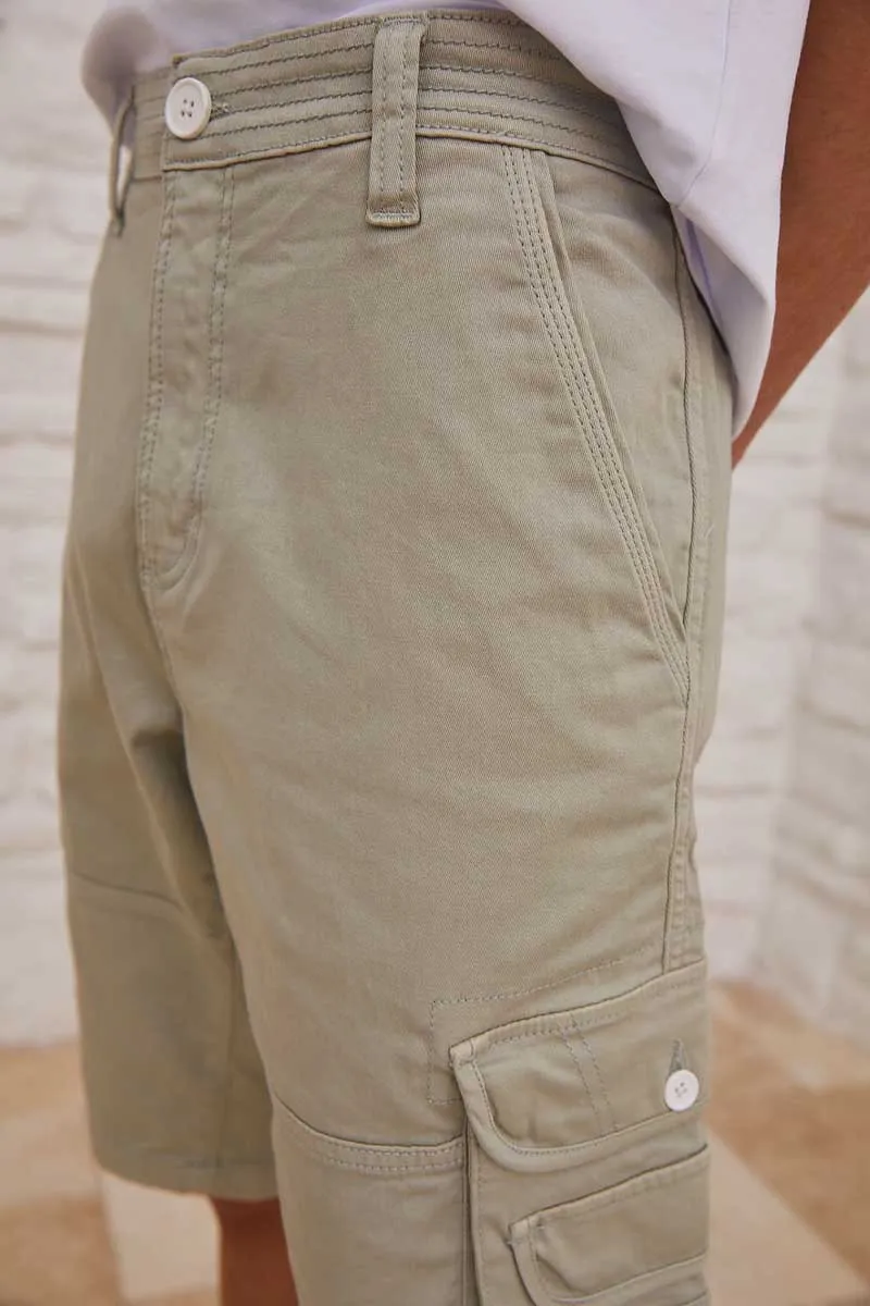 Cargo Pocket Short For Men - Grey