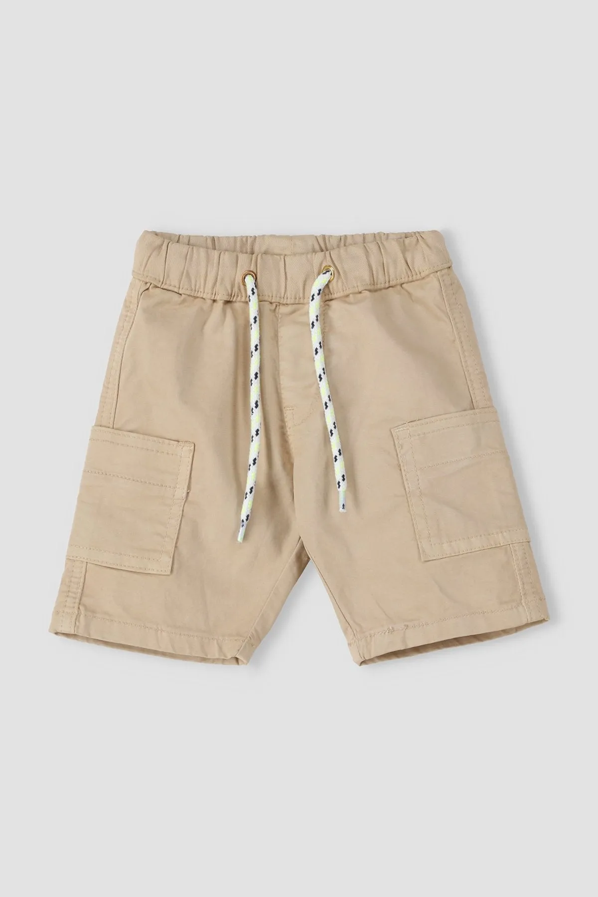 Cargo Poplin Short For Baby Boy - Camel