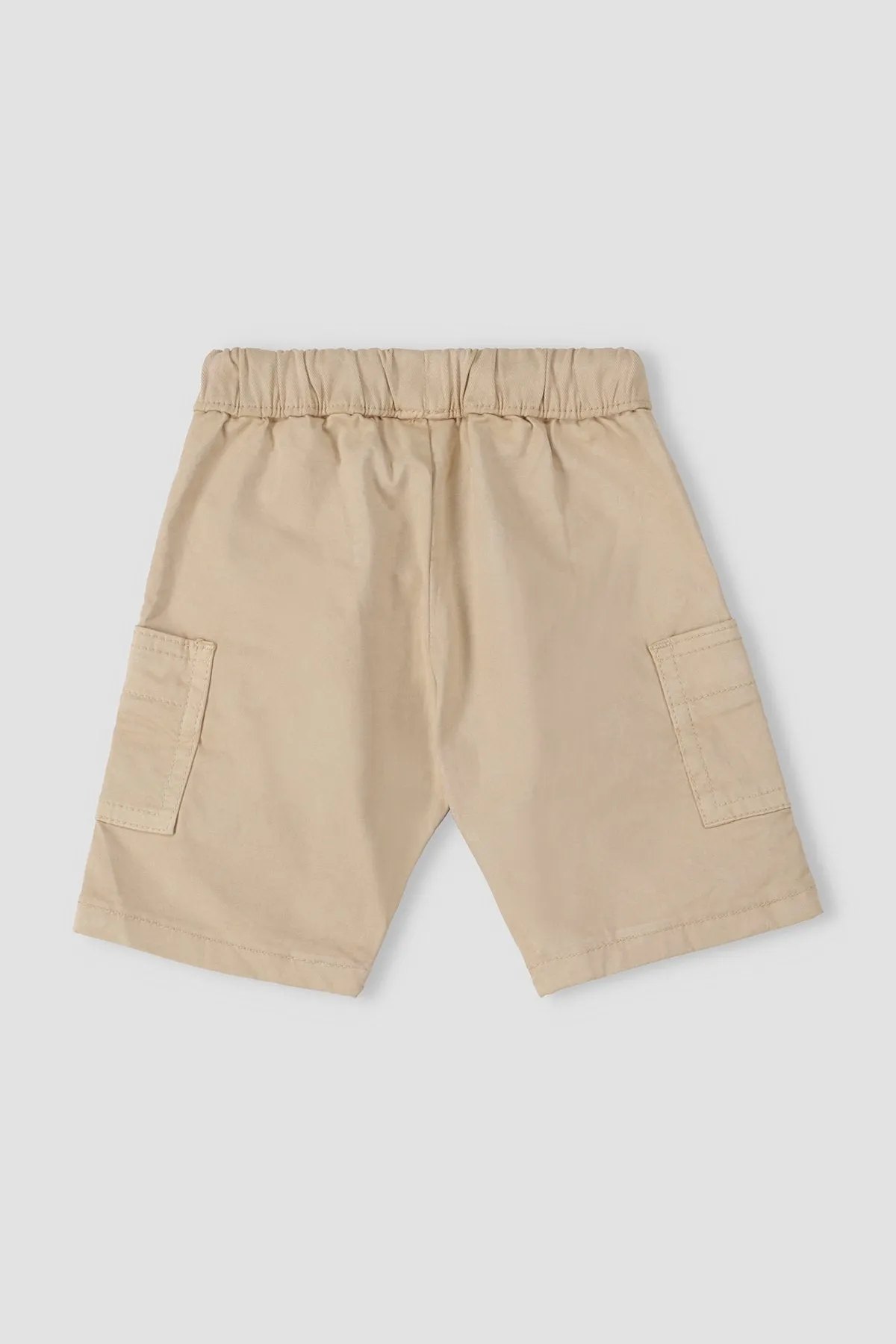 Cargo Poplin Short For Baby Boy - Camel