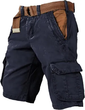 Cargo Shorts for Men Casual Shorts Summer Shorts Stretch Athletic Shorts Outdoor Hiking Shorts with Pockets 7" 2 Pack Streetwaer