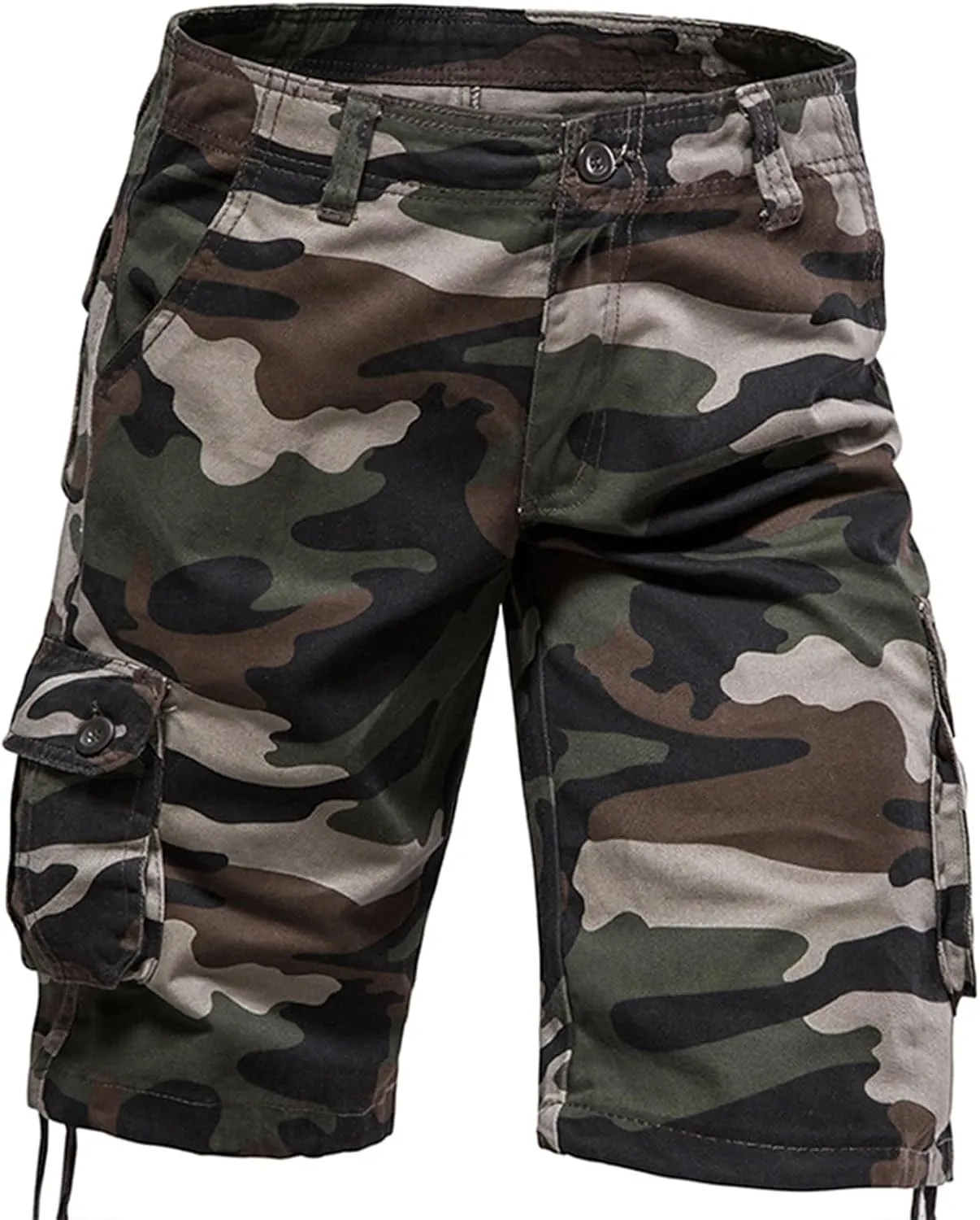 Cargo Shorts for Men Cotton Shorts Camo Shorts with Multi Pockets Work Shorts Hiking Shorts Baggy Outdoor Bottom
