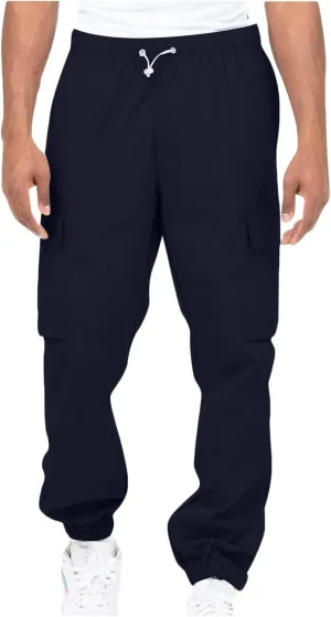 Cargo Sweatpants for Men Casual Fitness Drawstring Cargo Pants Workout Joggers Trousers Outdoor with Mutil Pockets