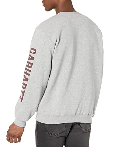 Carhartt 105444 Men's Loose Fit Midweight Crewneck Logo Sleeve Graphic Sweatshirt