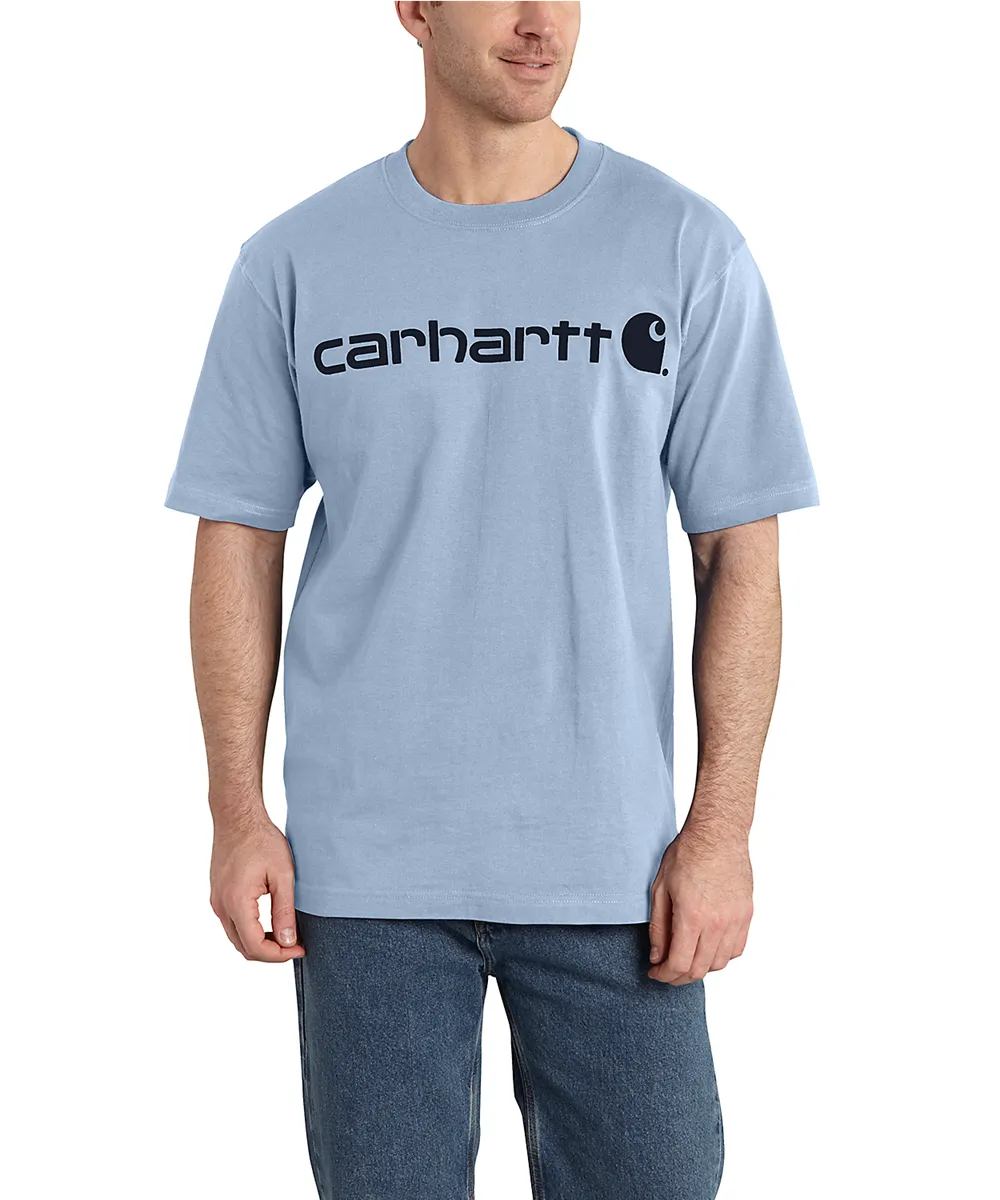 Carhartt K195 Signature Logo T-Shirt - Fog Blue