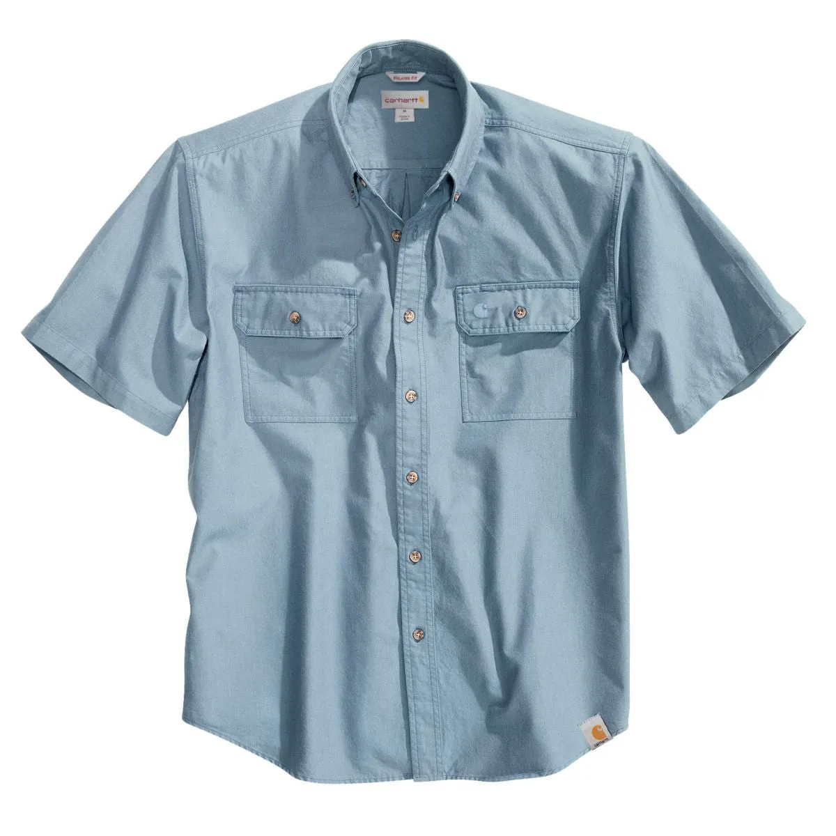 Carhartt Men's Tall Blue Chambray Fort Solid S/S Shirt