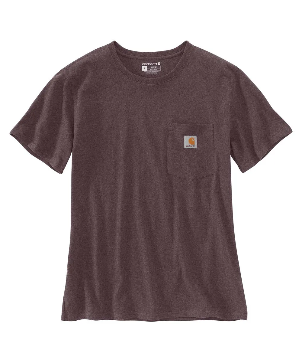 Carhartt Women's K87 Short Sleeve Pocket Tee - Blackberry Heather