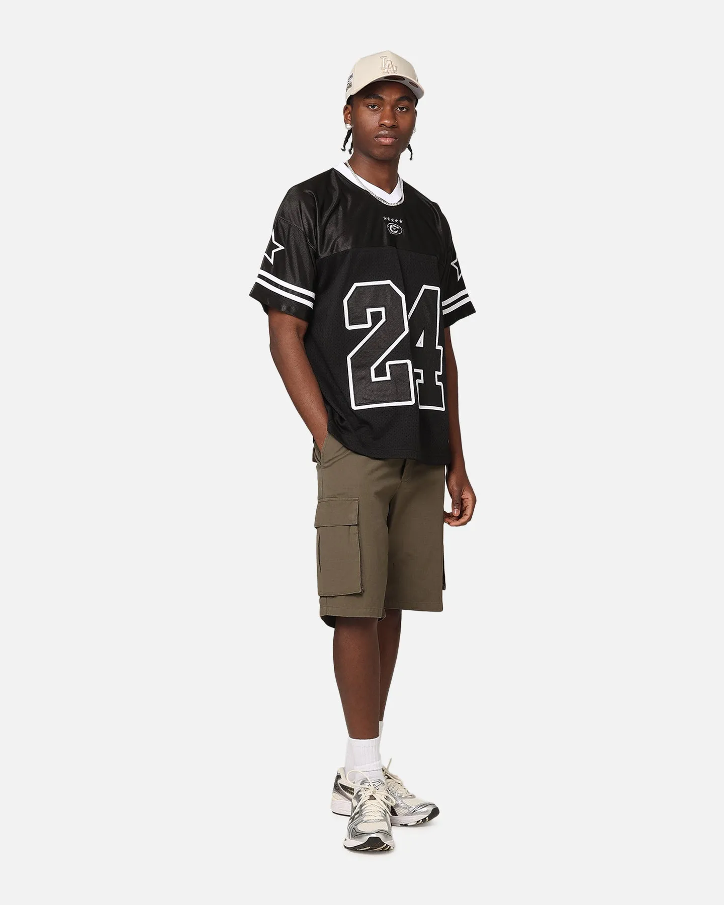Carre Tactical Baggy Cargo Shorts Khaki