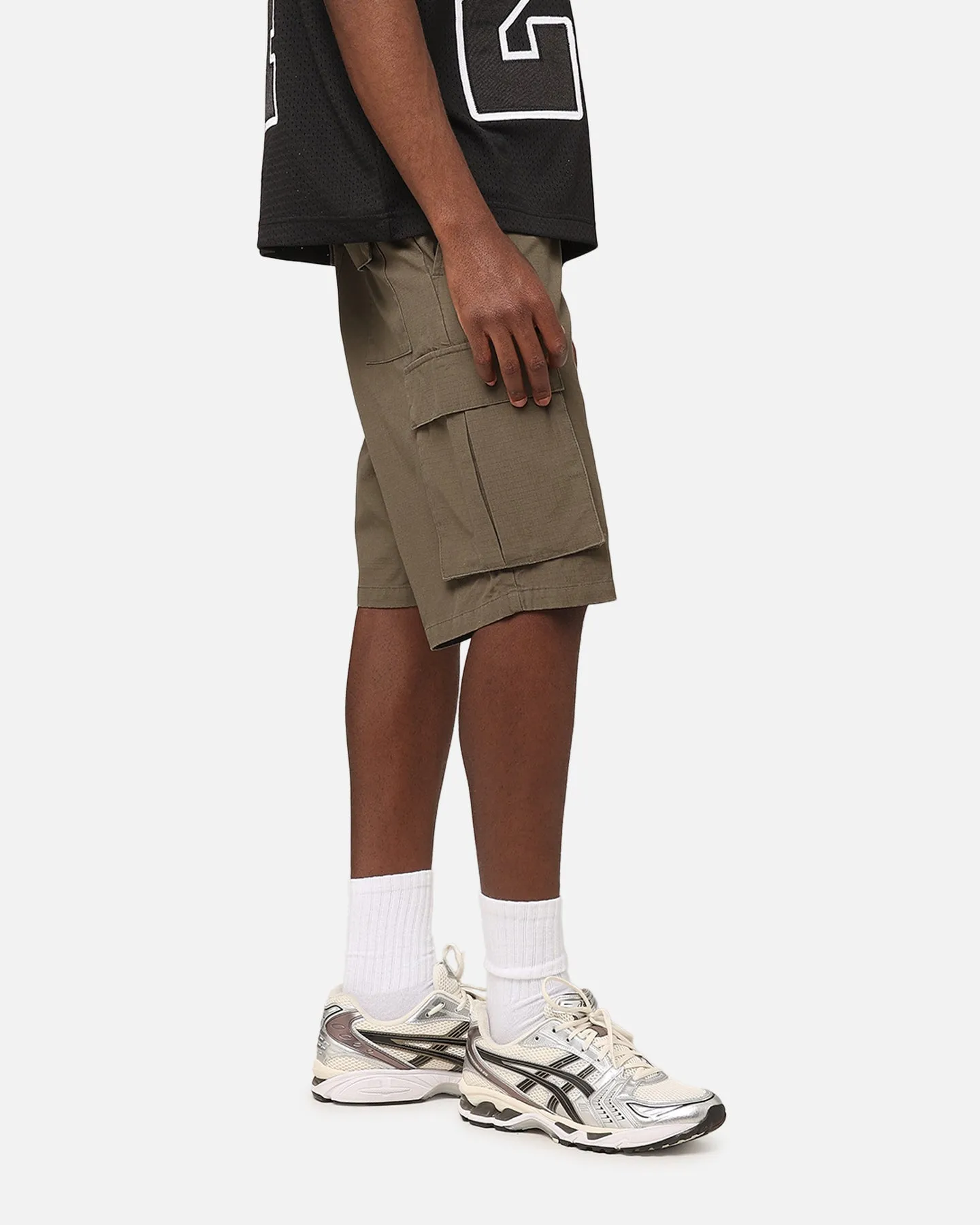 Carre Tactical Baggy Cargo Shorts Khaki