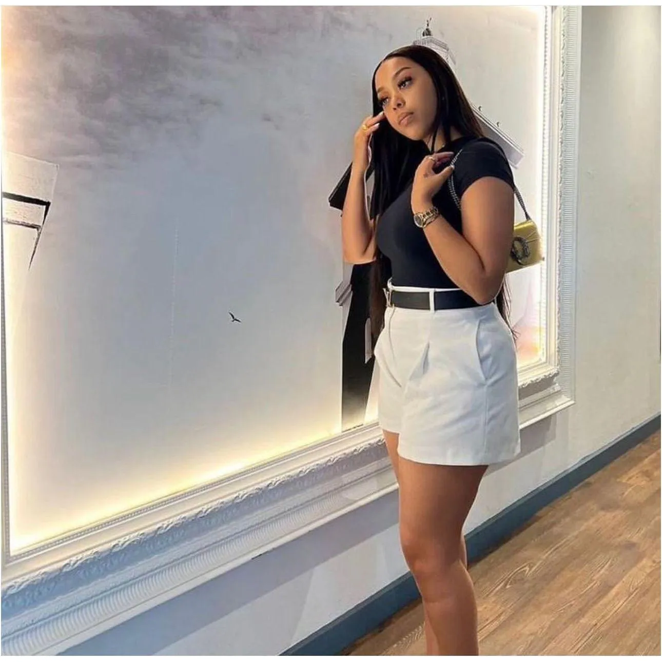 Casual Cargo Shorts High Waist Pants.