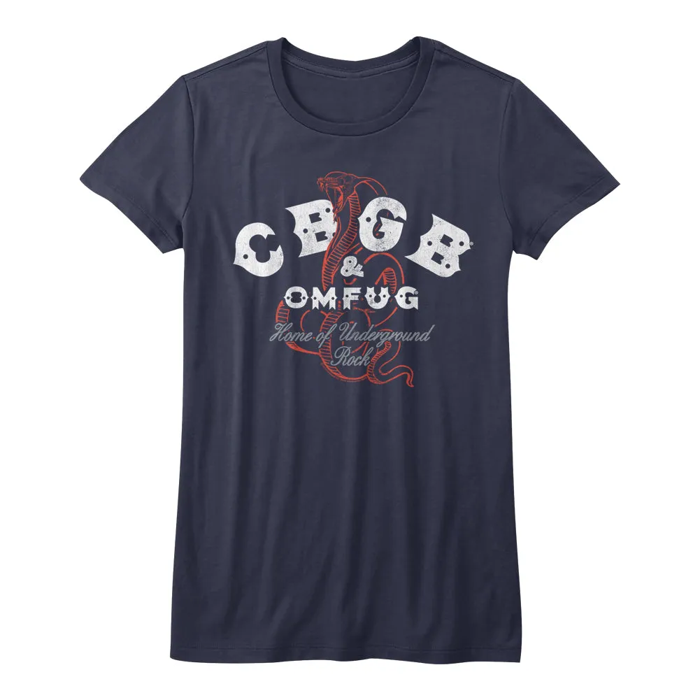 CBGB Snakes Women's Juniors T-Shirt
