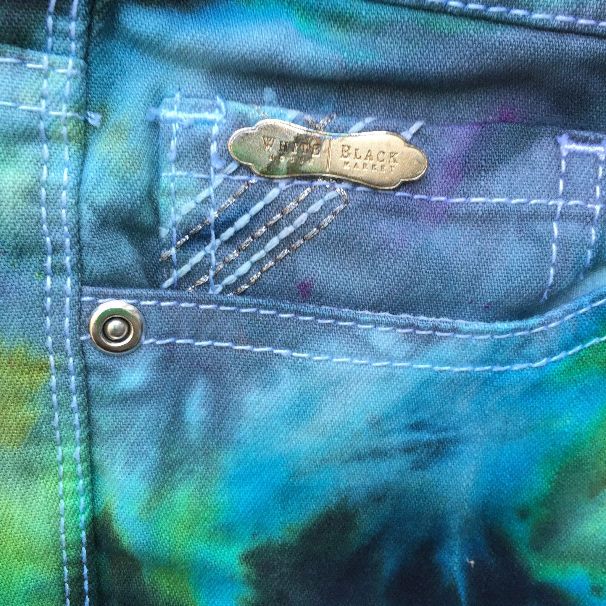 Celebration Shibori Dyed Jeans by Sage Luxury