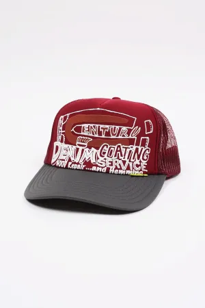 CENTURY DENIM COATING SERVICE Truck Cap - Burgundy/Charcoal