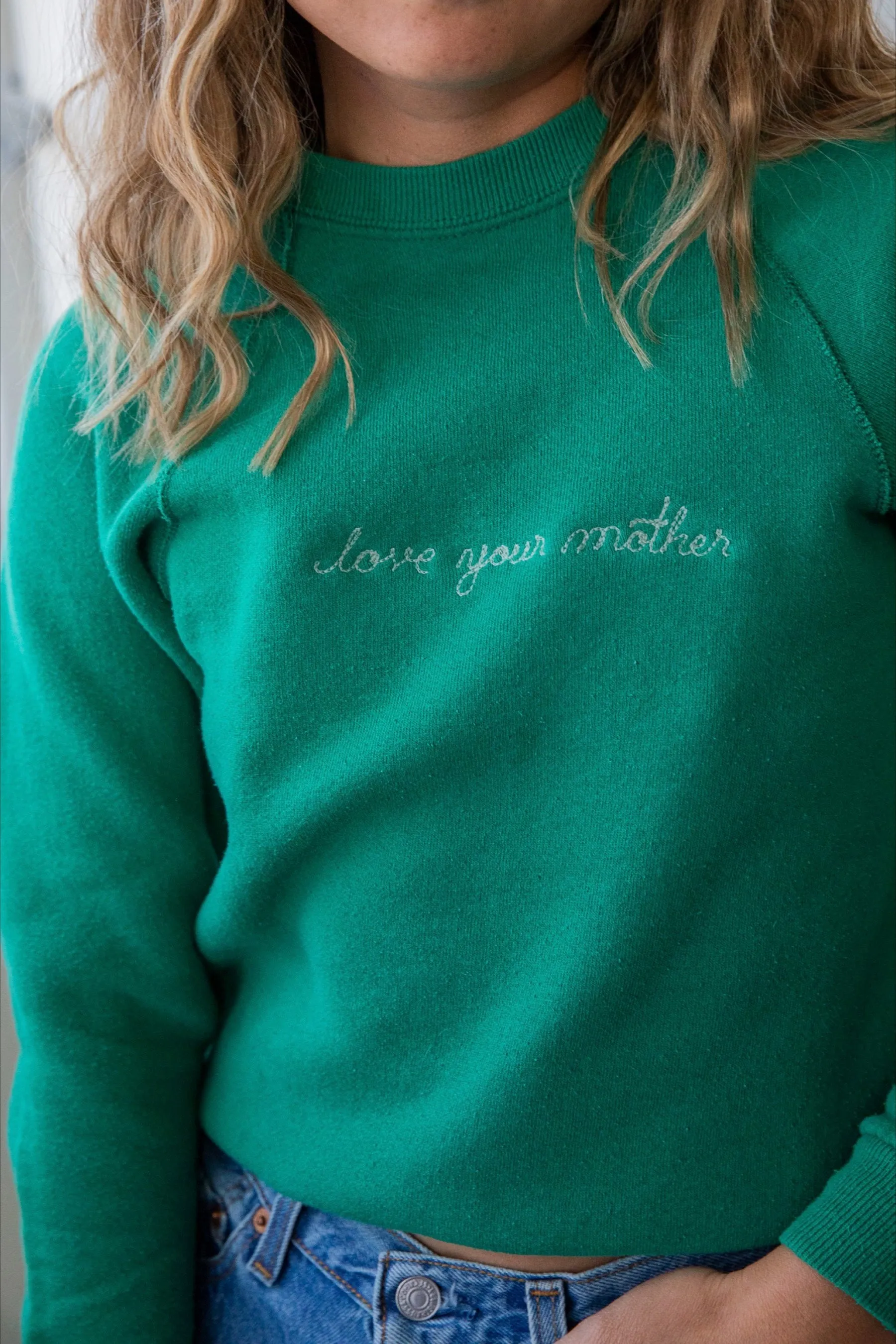 Ceremony Chainstitch X Prism Emerald Love Your Mother Sweatshirt
