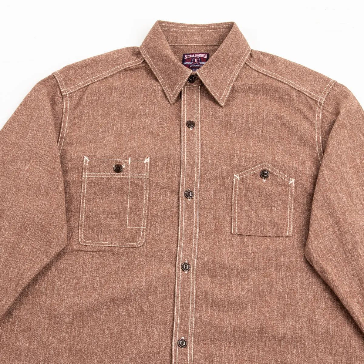 Chambray Work Shirt - Coral