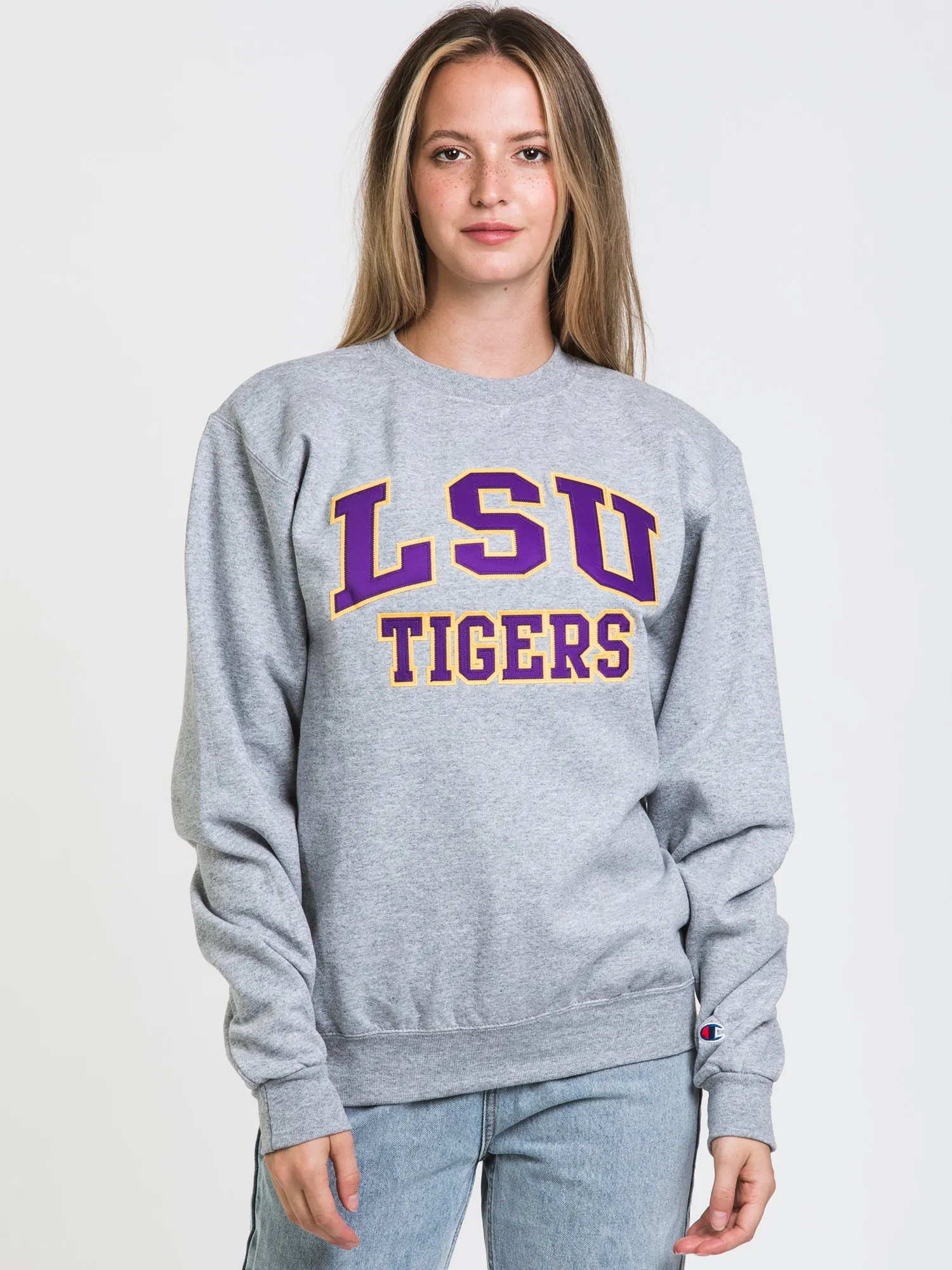 CHAMPION ECO POWERBLEND LSU CREW - CLEARANCE