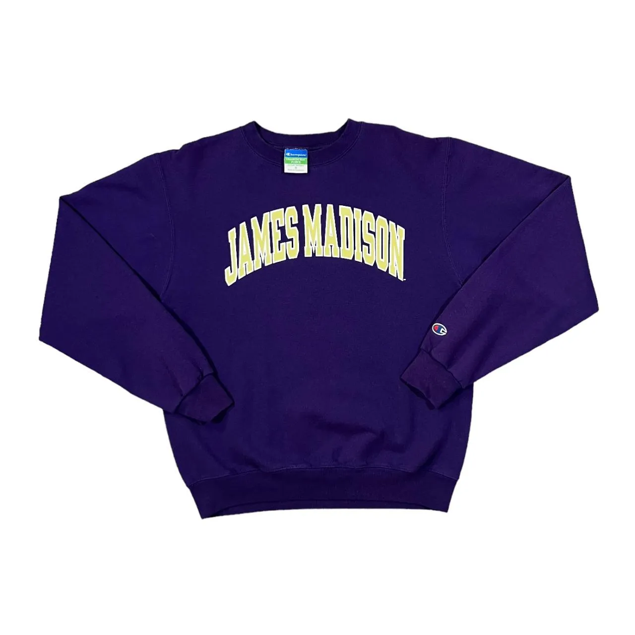 Champion JAMES MADISON College Logo Spellout Graphic Crewneck Sweatshirt