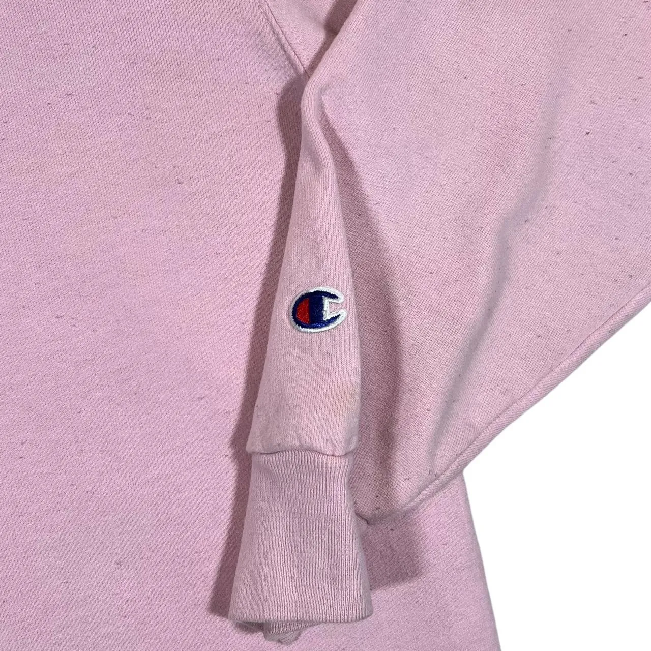 Champion UNCW College Spellout Graphic Pink Crewneck Sweatshirt