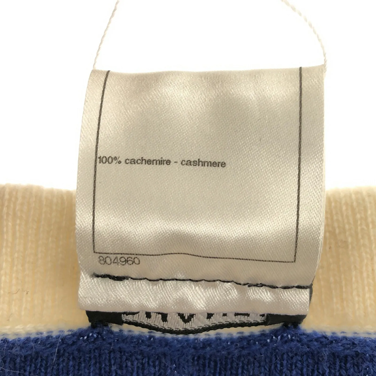 Chanel Cashmere Striped Knit Top
