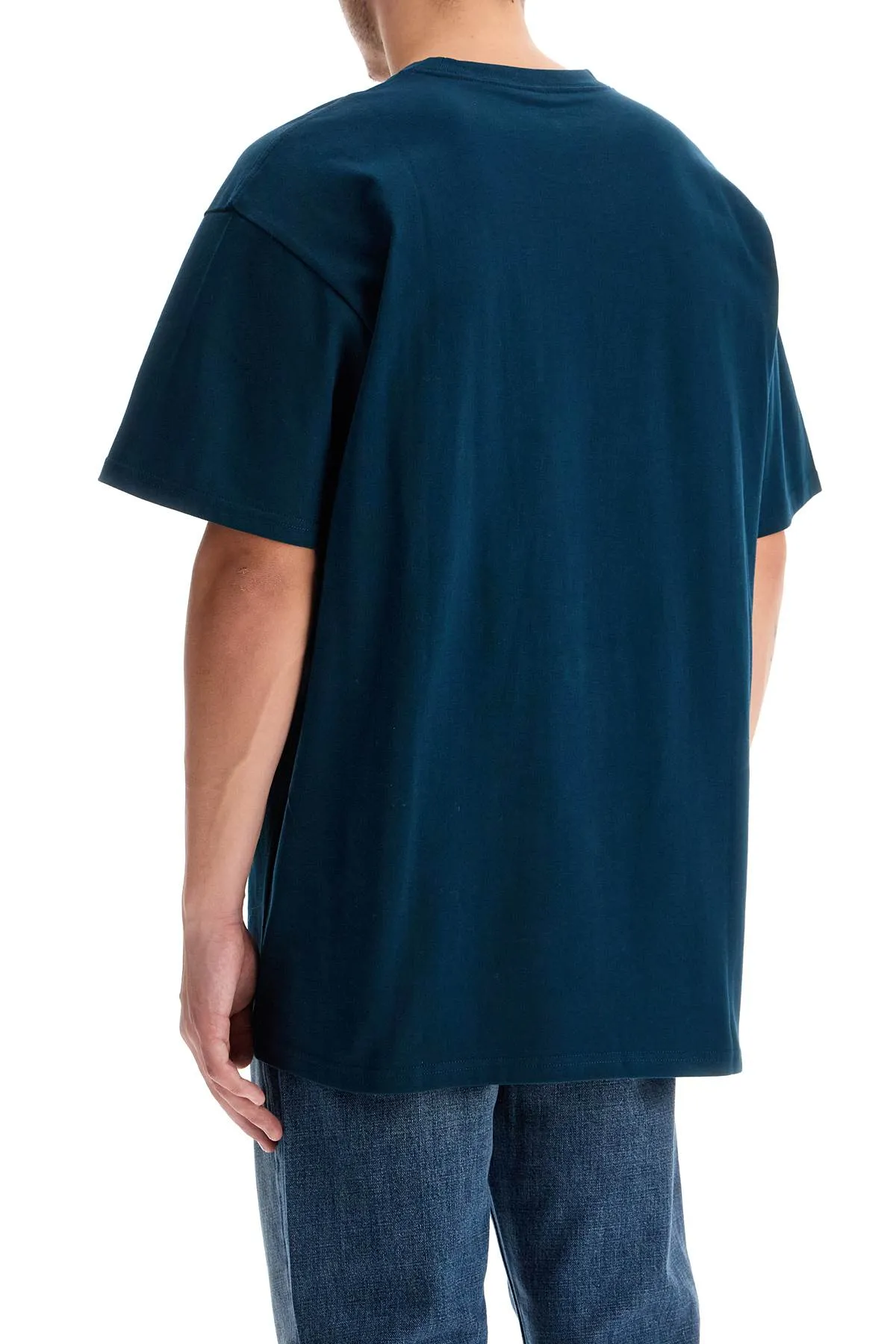 chase oversized t-shirt I026391 DUCK BLUE / GOLD