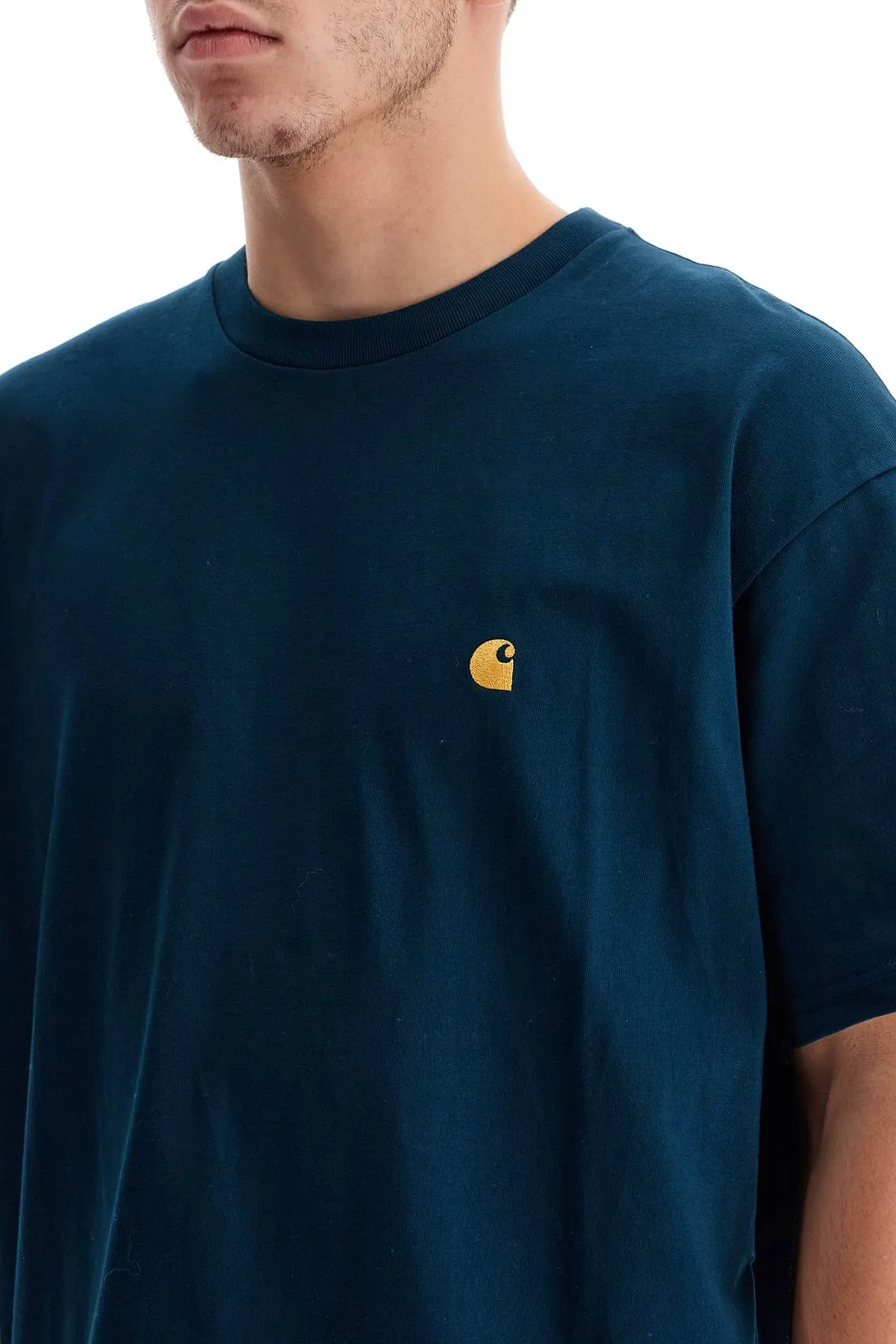 chase oversized t-shirt I026391 DUCK BLUE / GOLD