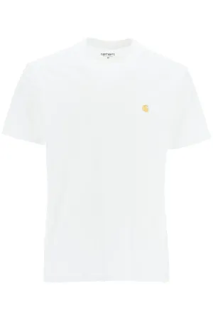 chase oversized t-shirt I026391 WHITE / GOLD