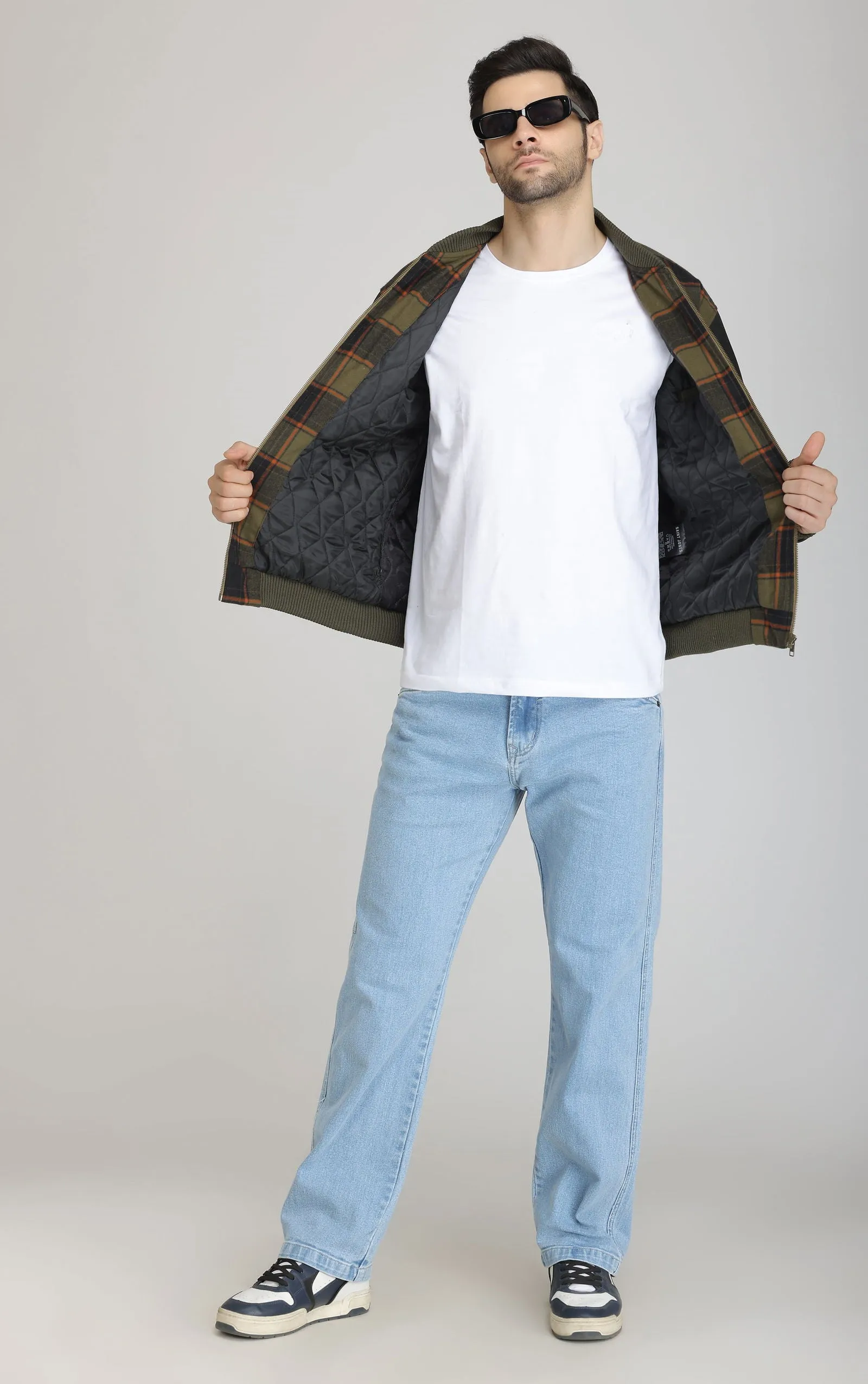 Checked varsity Jacket