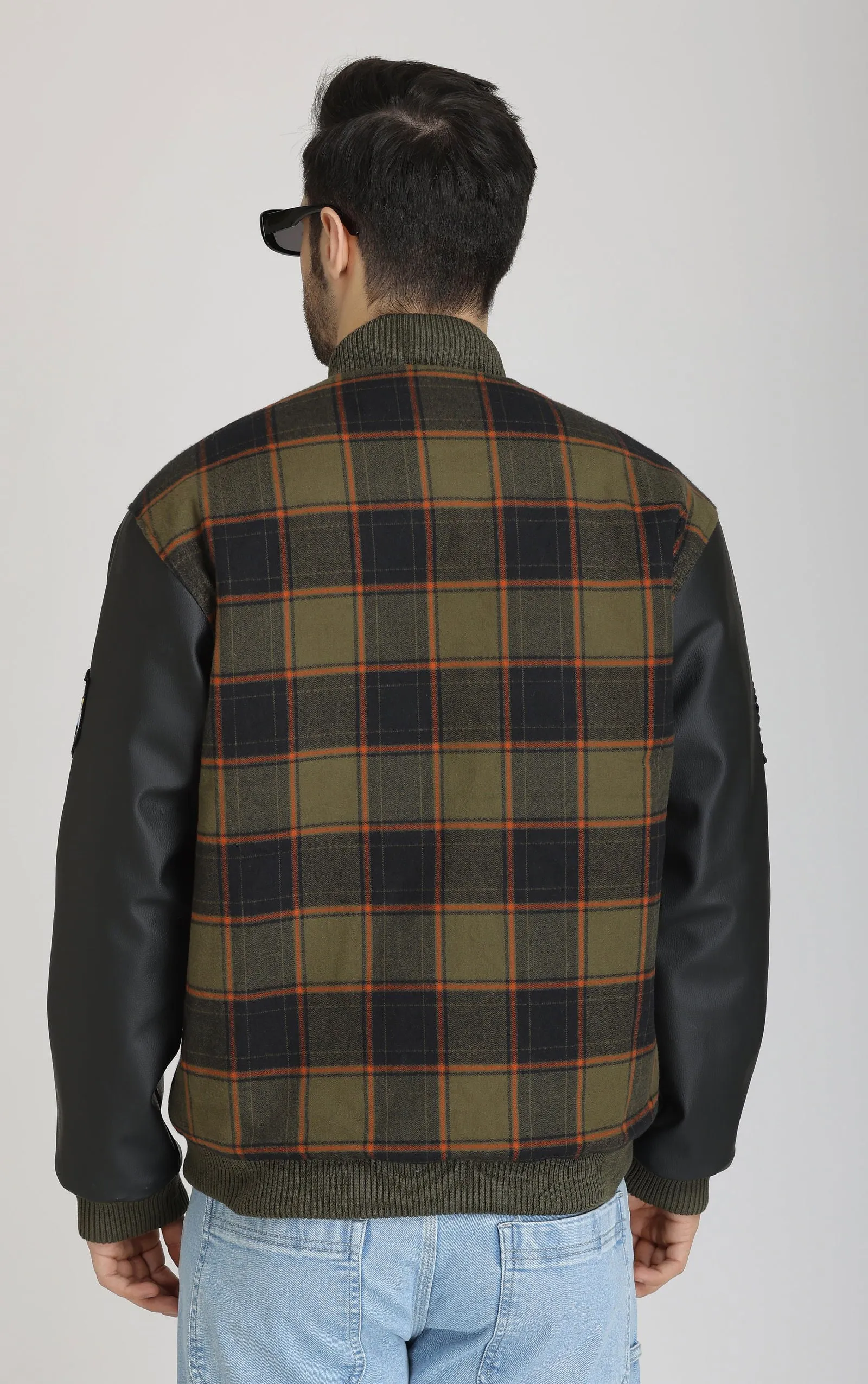Checked varsity Jacket