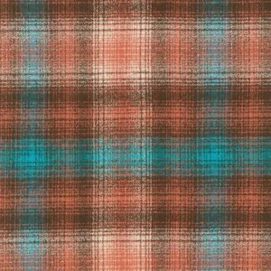 Cherrywood/Turquoise Plaid | Mammoth Flannel | Robert Kaufman