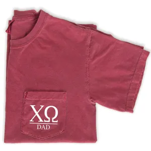 Chi Omega Dad T-Shirt - Crimson