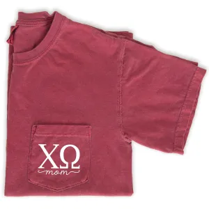 Chi Omega Mom Shirt - Crimson