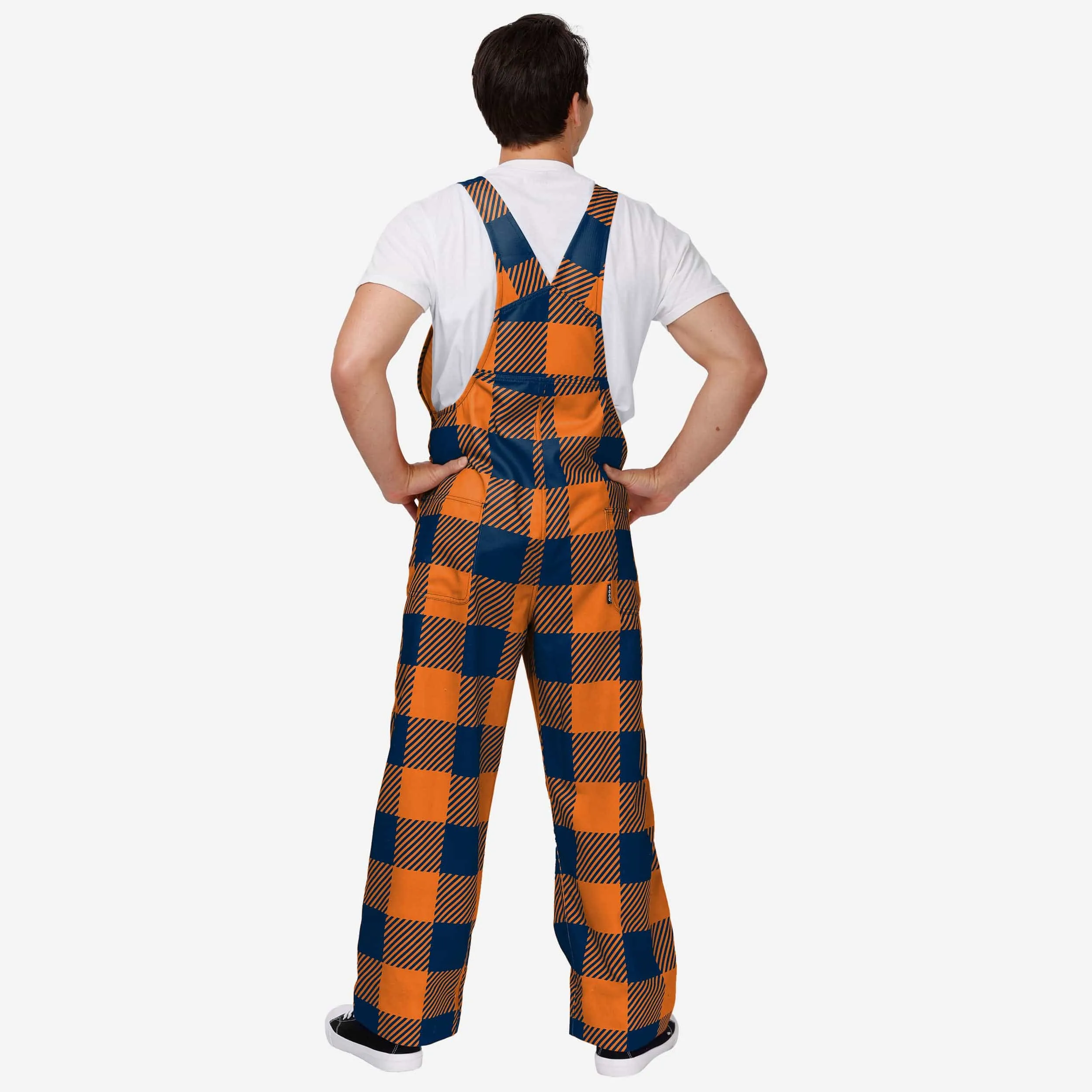Chicago Bears Mens Plaid Bib Overalls