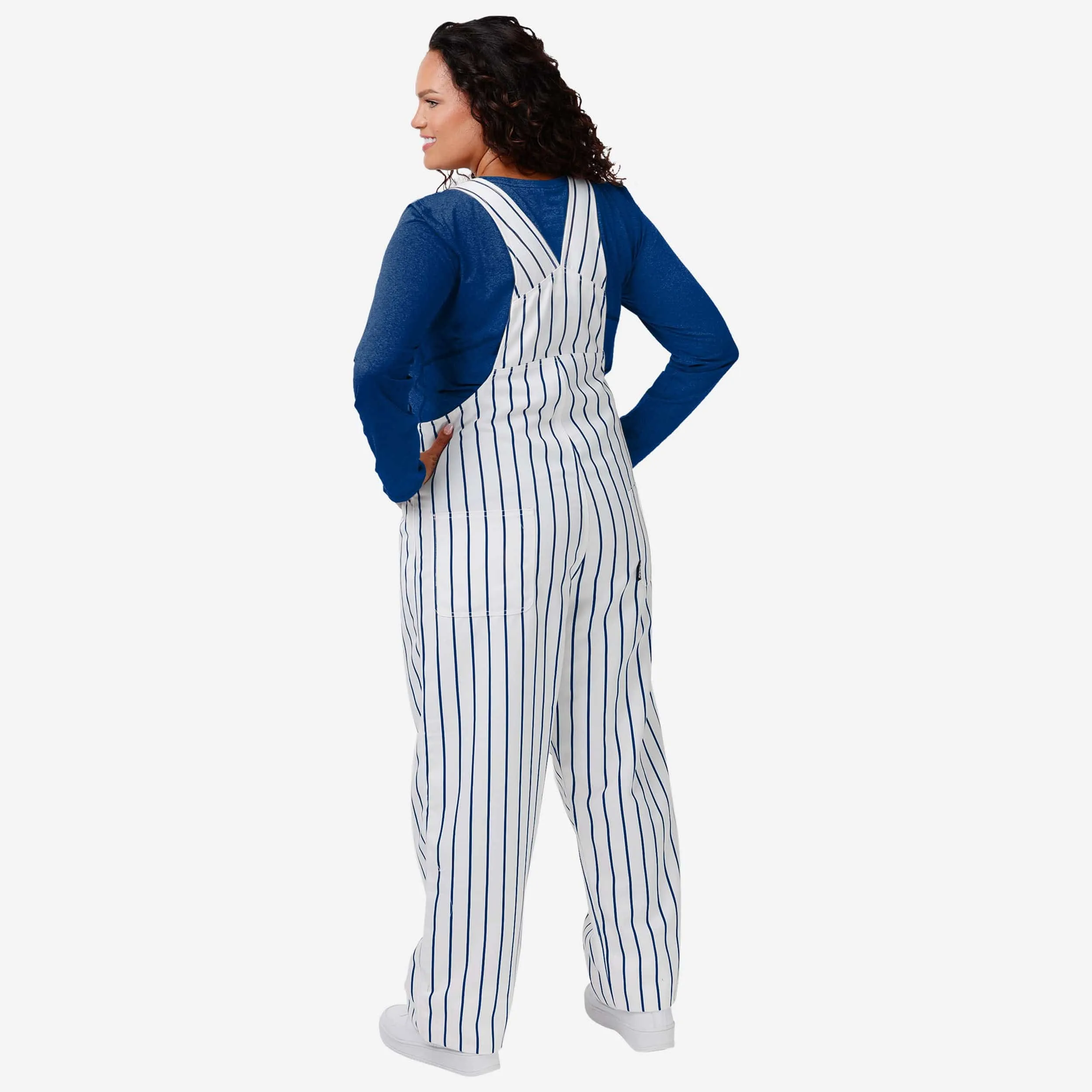 Chicago Cubs Womens Pinstripe Bib Overalls
