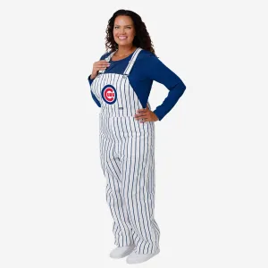 Chicago Cubs Womens Pinstripe Bib Overalls