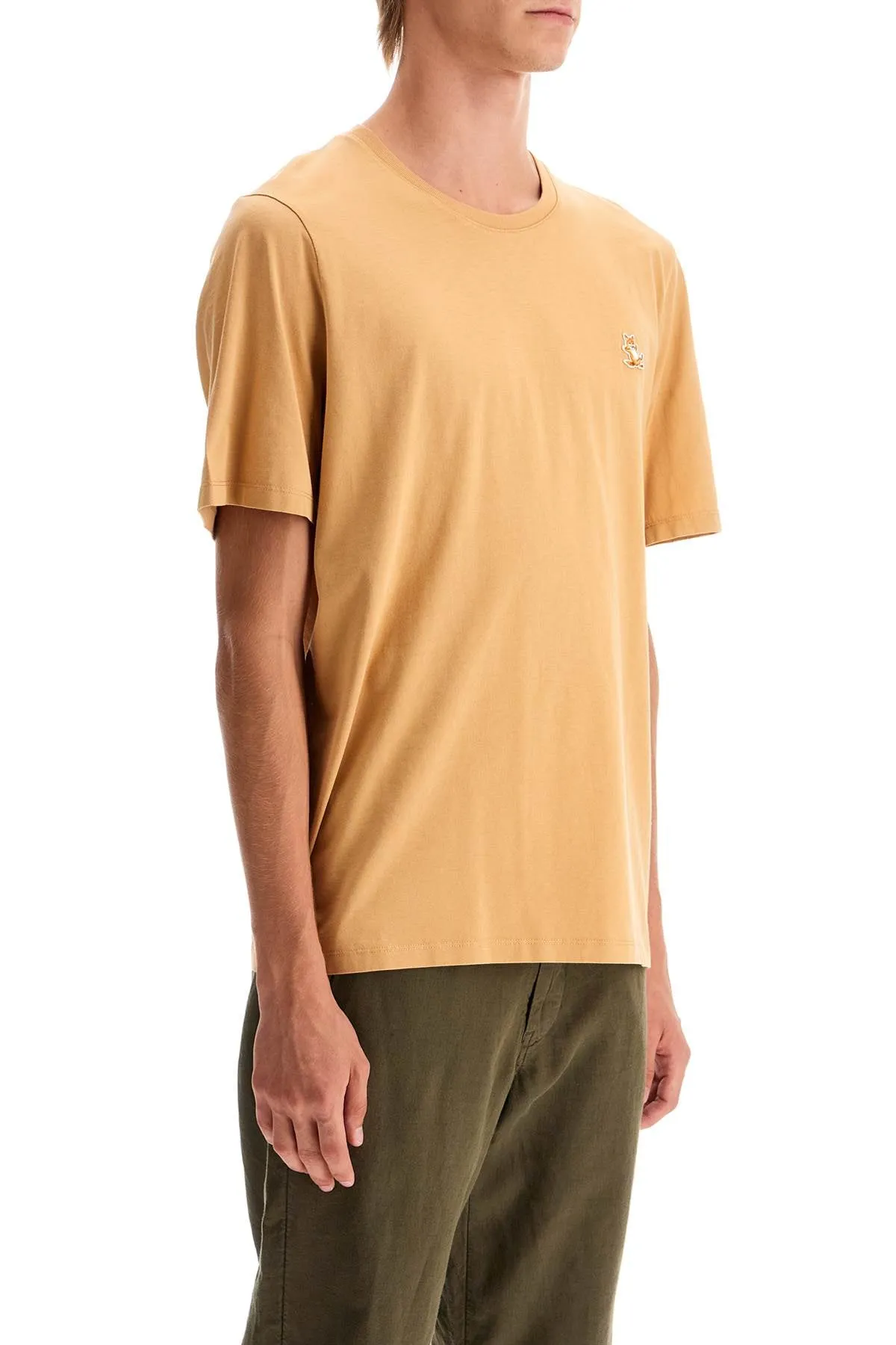 chillax fox patch t-shirt LM00110KJ0008 CHAMOMILE