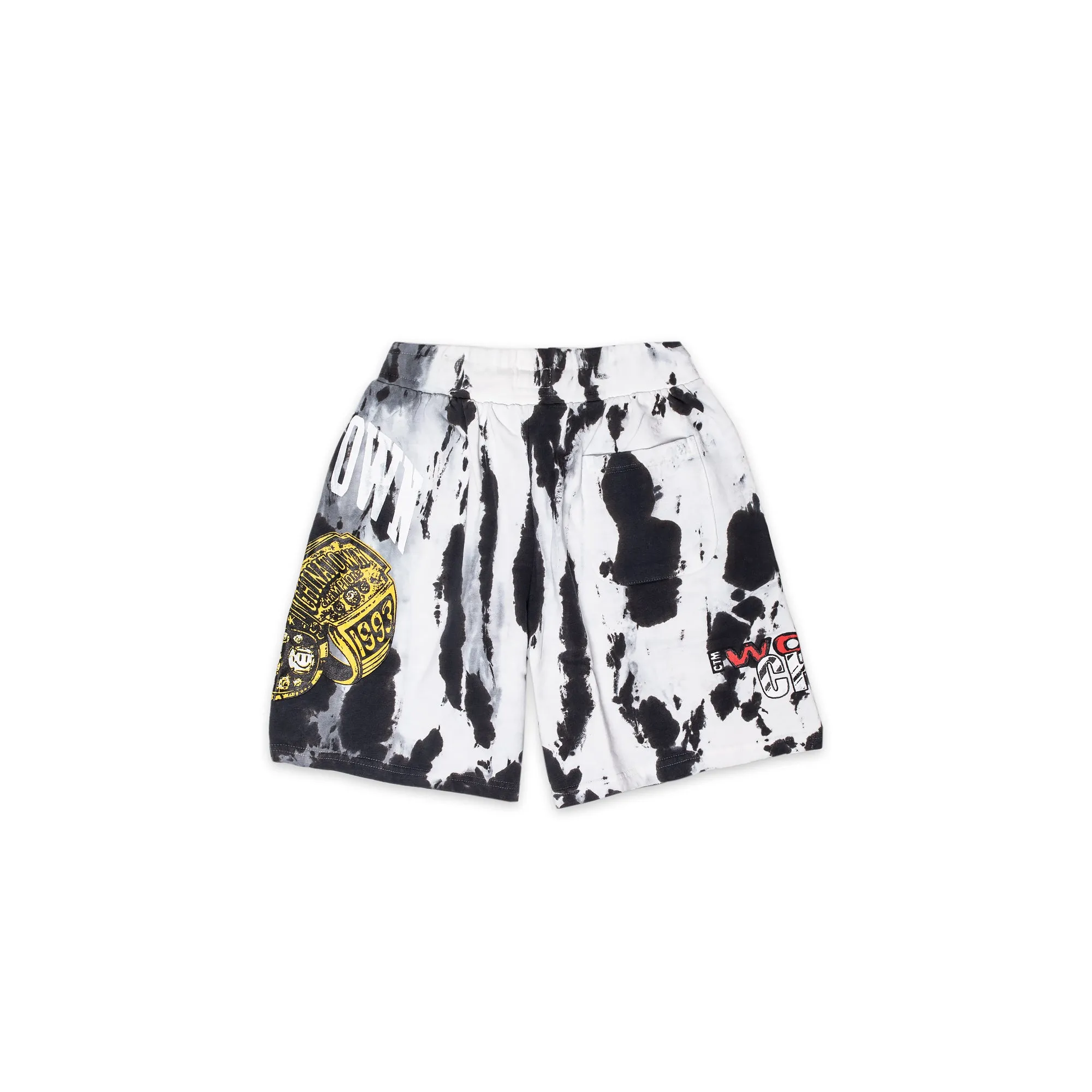 Chinatown Market Mens Smiley Champion 3 Rings Tie-Dye Sweatshorts