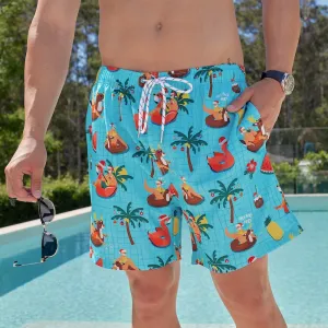 Christmas Pool Party - Recycled Swim Shorts